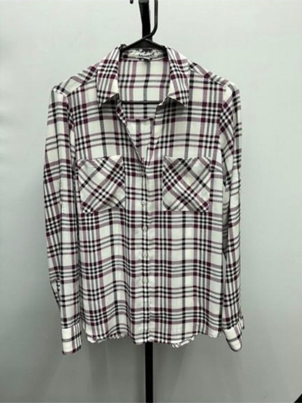 Express Portofino Plaid Button Down Shirt